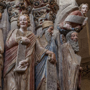 Detail from the column-statues on the pillar of the prophets