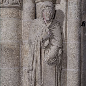 The Erythraean Sibyl on the counterfaçade of the Portico of Glory