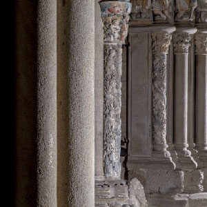 Lower body of the columns of the Portico of Glory