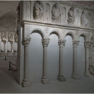 Reconstruction of the choir in the Museum. Fragment outer wall