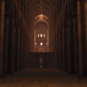 Reconstrución virtual do coro na catedral